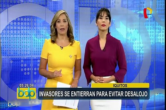 Iquitos: pobladores se entierran para evitar ser desalojados