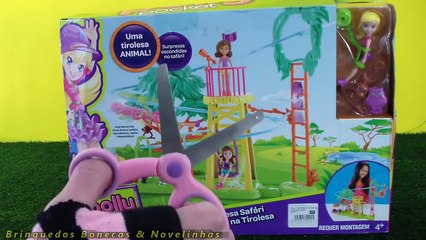 Polly Pocket Brinquedo Surpresa Safari Diversão Na Tirolesa Peppa Pig Play Doh Learn Color Toy