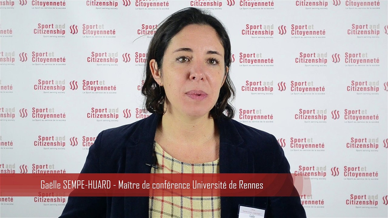 Colloque Femmes et Sport: à quand l'égalité ? - Gaëlle Sempé