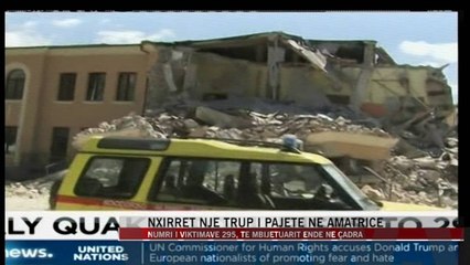 Nxirret një trup i pajetë në Amatrice - News, Lajme - Vizion Plus
