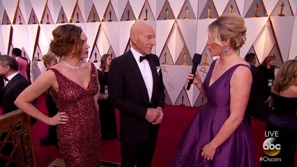 Sir Patrick Stewart on the Oscars 2018 Red Carpet