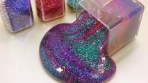 DIY How To Make Galaxy Glitter Slime Clay Learn Colors Baby Doll Orbeez Combine Bath