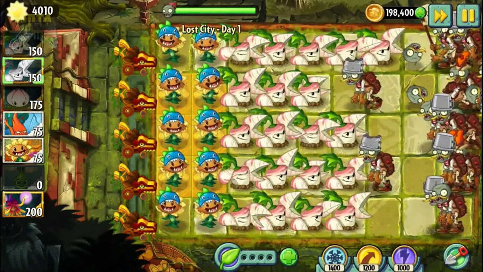 Gameplay video of Plants vs. Zombies 2