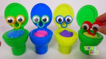 Slime Surprise Toys and Toilets! Learn Colors for Kids