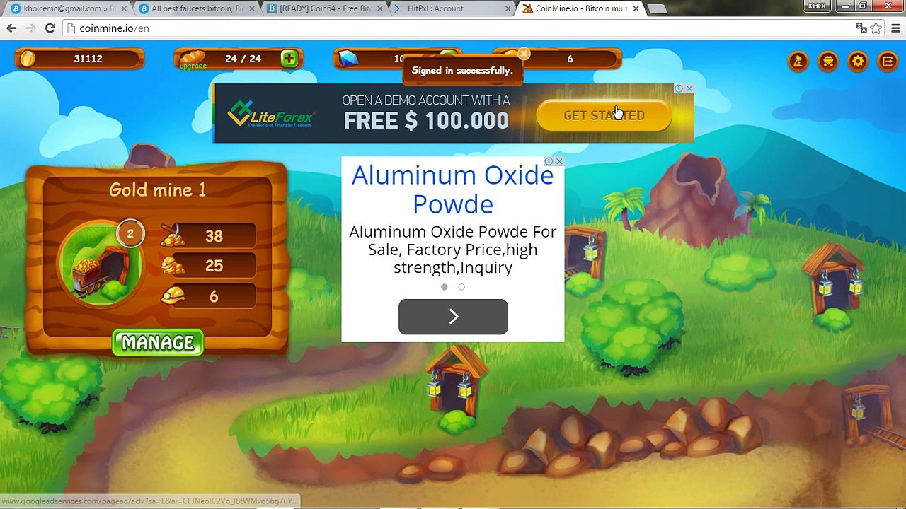 Free Game Earn Bitcoin (1000000 satoshi/days) with Coinminer 2016