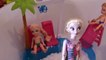 Elsa and Anna toddlers -GROSS BATH at Barbies- magic ice & snow & water splash & relax at the spa
