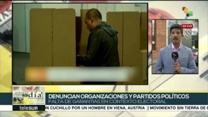 Colombia: denuncian falta de garantías en contexto electoral