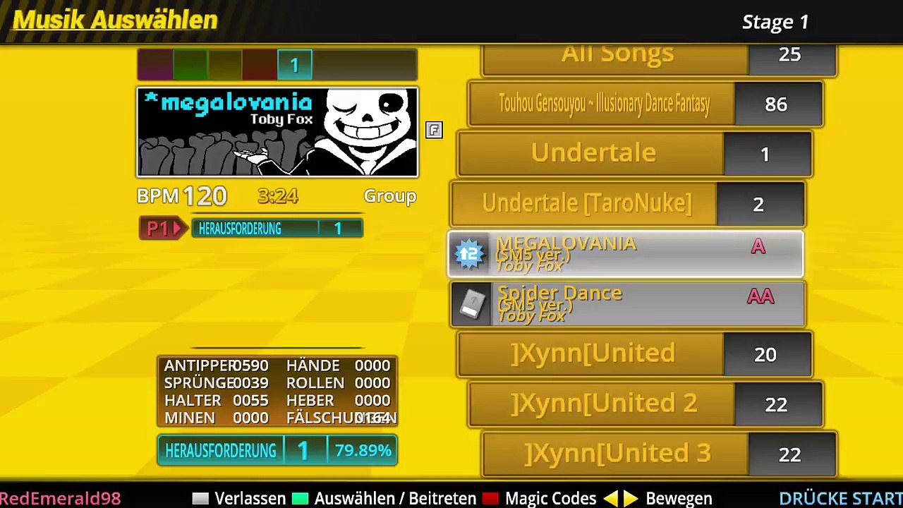 Stepmania Megalovania + Spider Dance