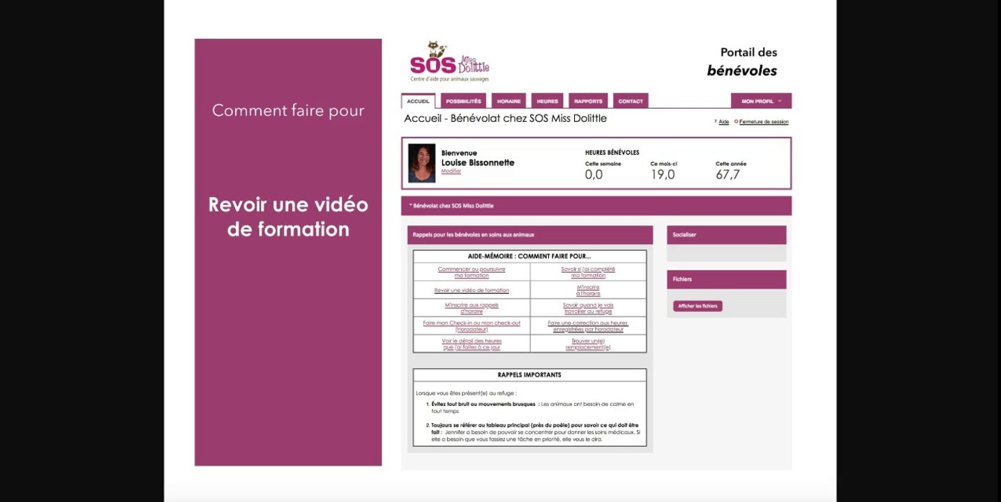 Revoir une vidéo de formation