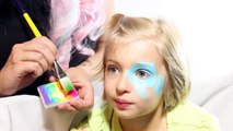 One Stroke My Little Pony Face Paint Rainbow Dash tutorial by Giggle Loopsy