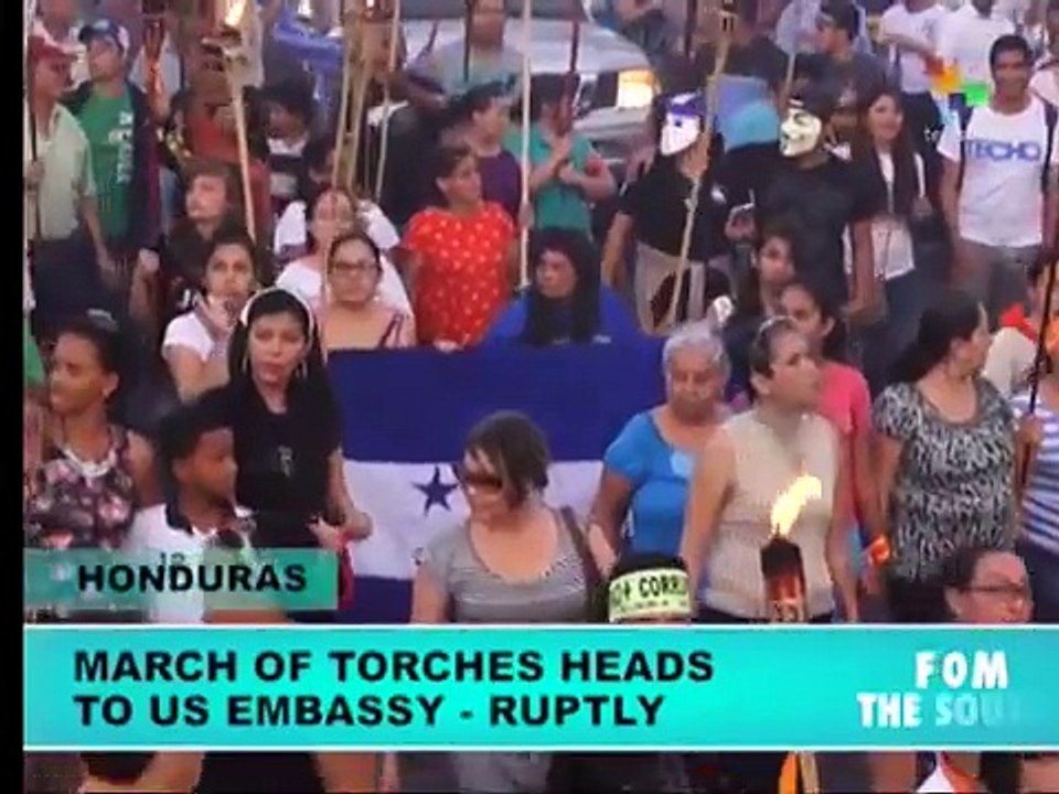 Honduran Torch March Heads to U.S. Embassy: Ruptly