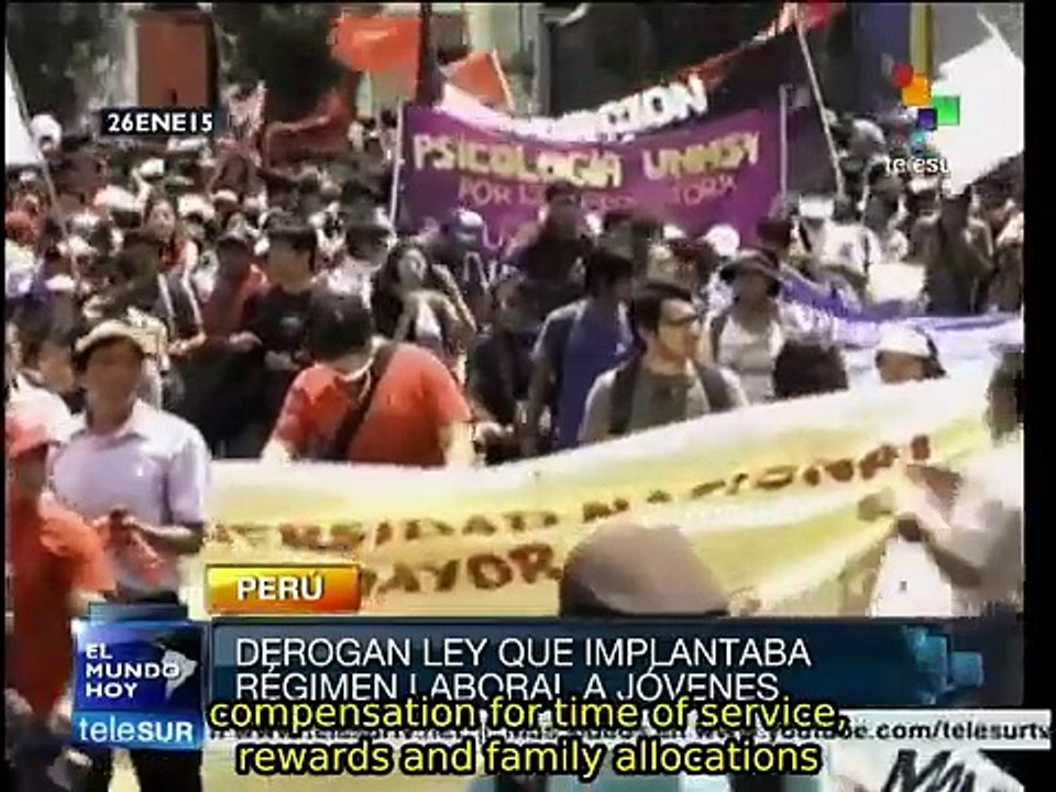 Peruvians celebrate repeal of controversial Youth Labor Law