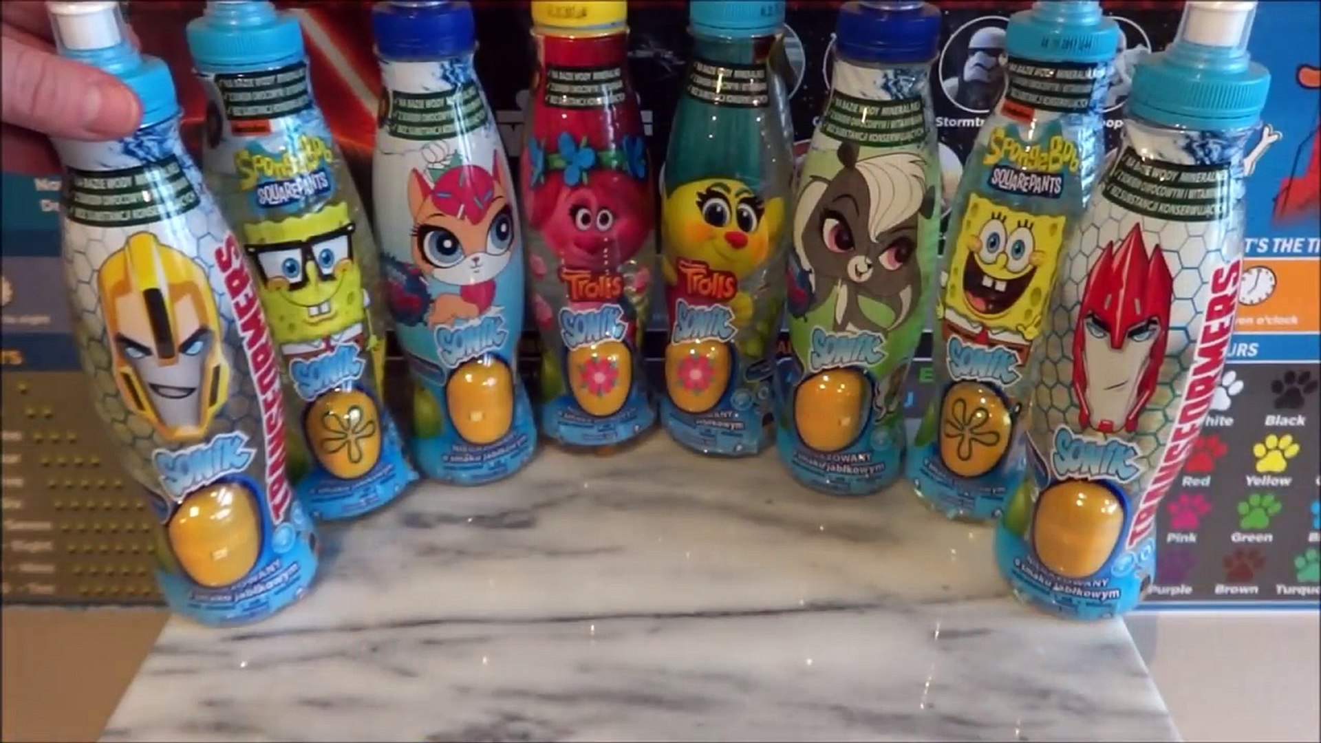⁣Surprise Drink 3D Toys: Trolls - SpongeBob - Littlest Pet Shop - Transformers Figures