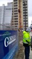 Nine-Story Scaffolding Collapses from Wind