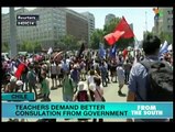 Chile: teachers protest in Santiago