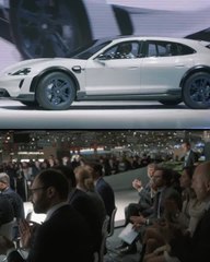 The Porsche Concept Study Mission E Cross Turismo at the Geneva Motorshow 2018.