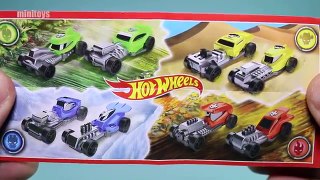 12 x Kinder Surprise - Hot Wheels - Red Blue Yellow Green Cars