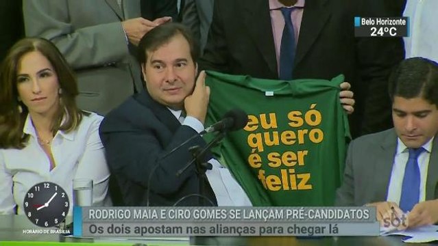 Rodrigo Maia e Ciro Gomes lançam pré-candidaturas à Presidência