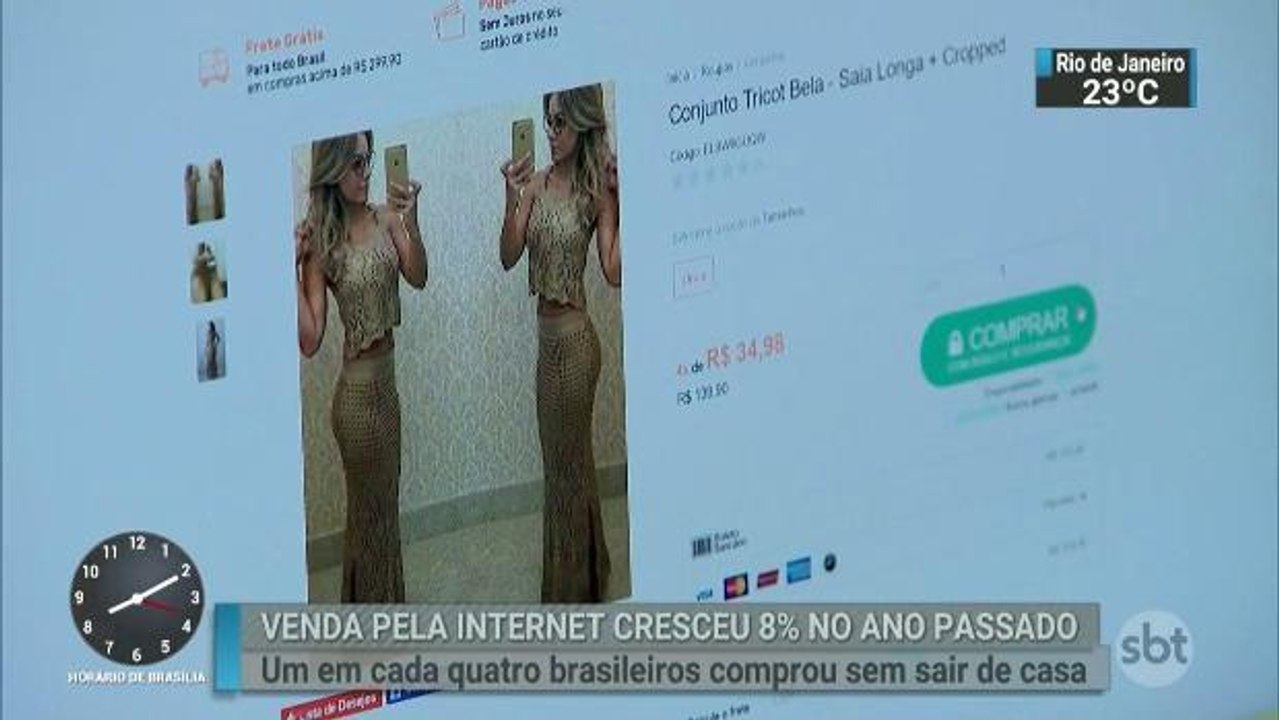 A cada quatro brasileiros, um comprou pela internet no ano passado