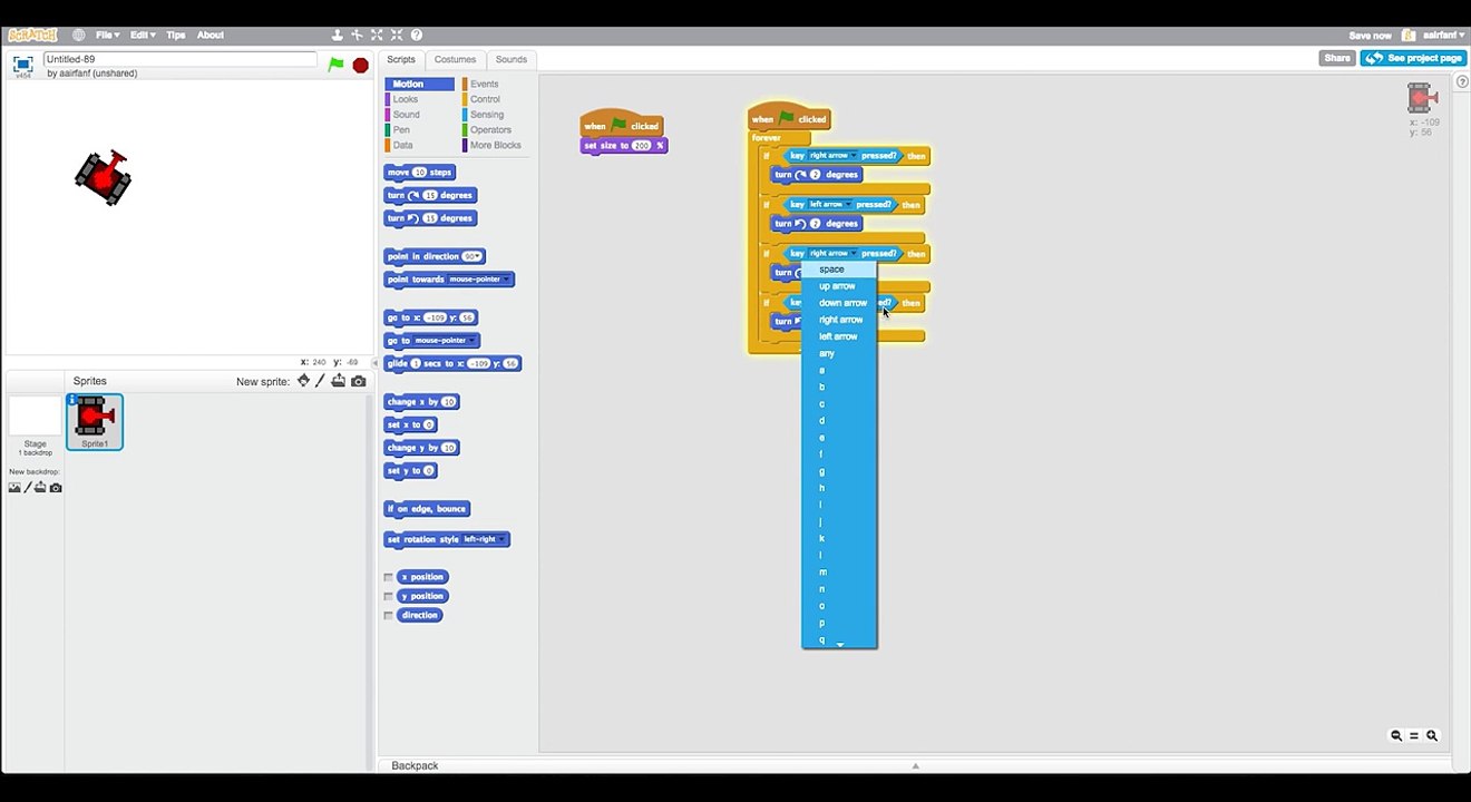 Scratch Tutorial: How to Create an Awesome Multiplayer Tank Game! Part 1