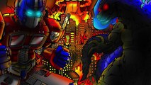 OPTIMUS PRIME vs GODZILLA!! Cartoon Fight Club Episode 12