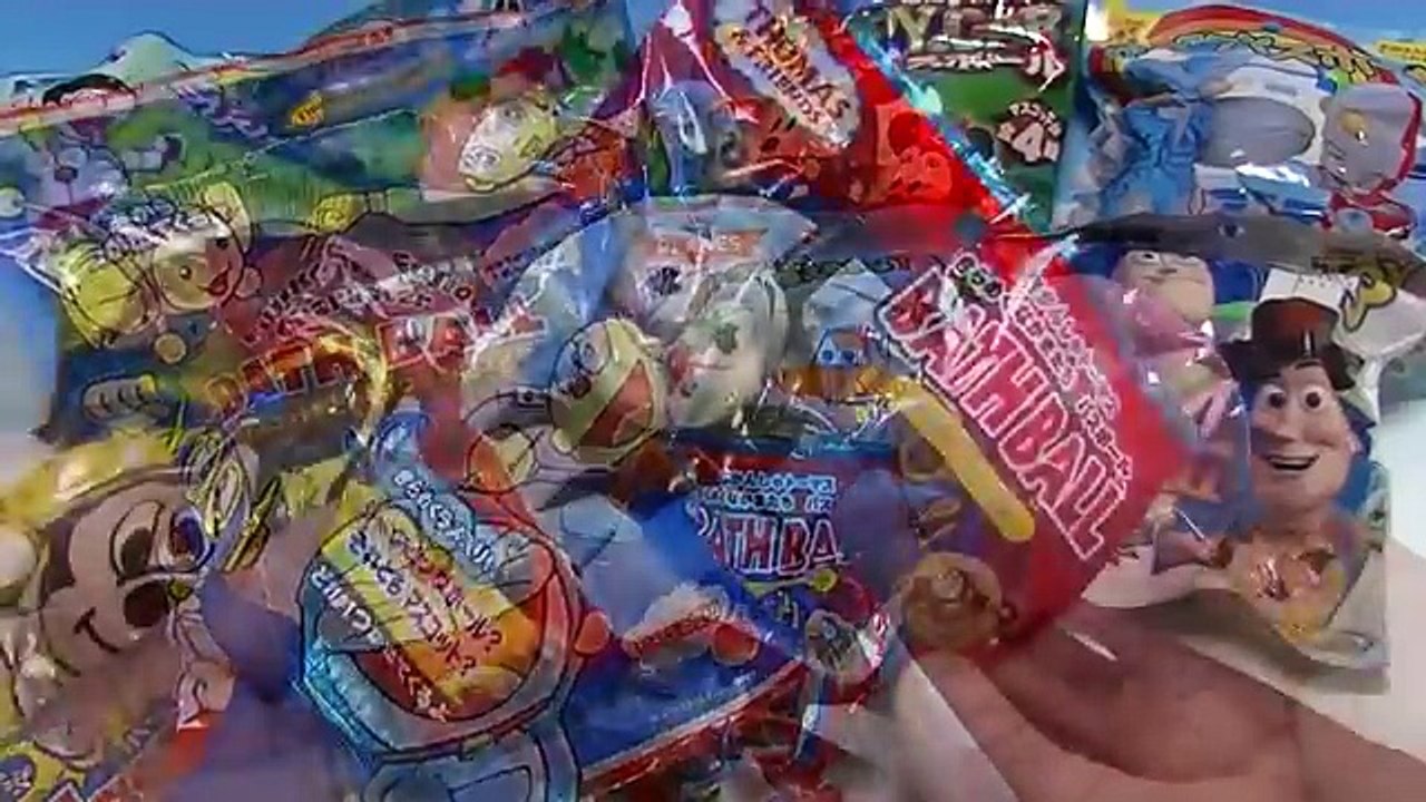 バスボール×10 トーマス ディズニー ウルトラマン ドラえもん カーズ びっくらたまご おもちゃ アニメ Thomas Ultraman Disney Cars Doraemon Bath ball
