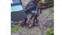 Manhunt for two in viral slashing video