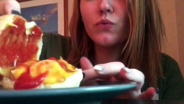 Hot dog & ice cream (no talk) ~ ASMR Relaxing Eating Sounds