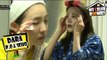 [My Celeb Roomies - DARA] DARA Cleansed Her Makeup And Put A Cut Mask On Her Face 20170721