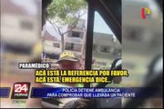 Detienen a ambulancia que circulaba por vía de Metropolitano para corroborar que llevaba paciente