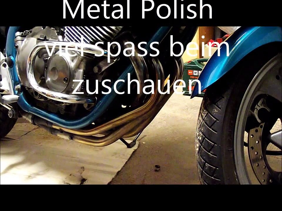 Auspuffkrümmer Polieren  mit Autosol Yamaha XJ 600 S Diversion