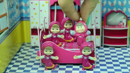 Five Little Masha Jumping on the Bed 5 Little Monkeys Jumping on the bed Nursery Rhymes