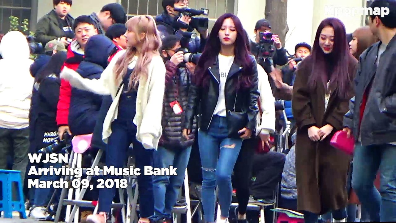180309 WJSN (우주소녀) arriving at Music Bank @Kpopmap