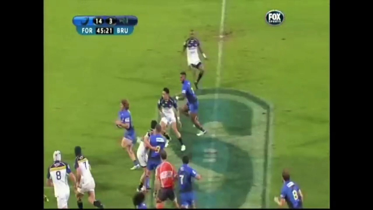 Essai de Junior Rasolea face aux Brumbies en Super Rugby