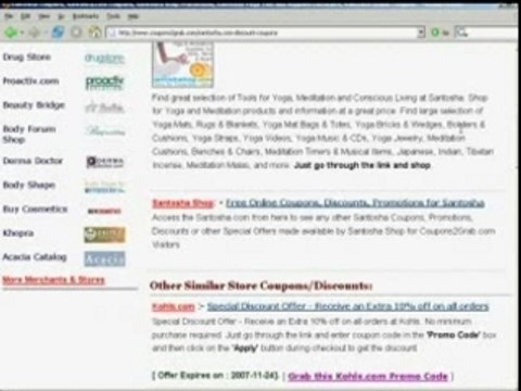 Santosha.com Coupons - How to use Santosha coupons