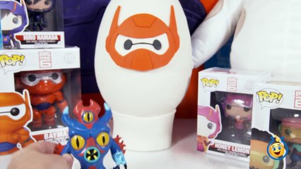 Disney Big Hero 6 Funko Pop Toys & Play Doh Surprise Egg Toy Opening