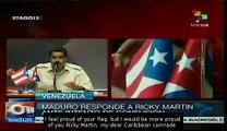 President Nicolas Maduro responds to Ricky Martin