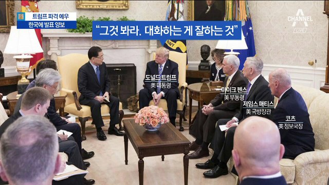 트럼프 “한국 대표가 직접 발표해 달라” 파격 예우