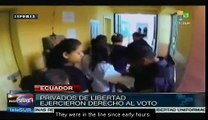 Ecadorian detainees participate in early voting