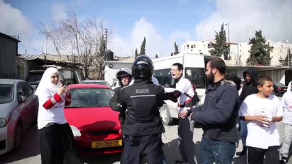 İsrail maratonunu protesto etmek isteyen Filistinlilere engel - KUDÜS