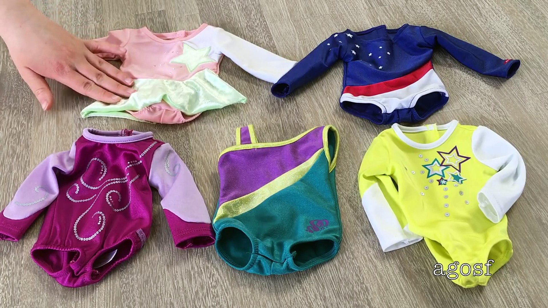American Girl Doll Gymnastics Outfits and Rhythmic Set video