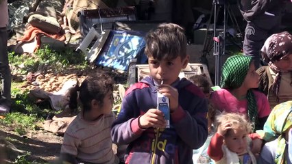 Terörden temizlenen Deyr Ballut'a insani yardım - AFRİN