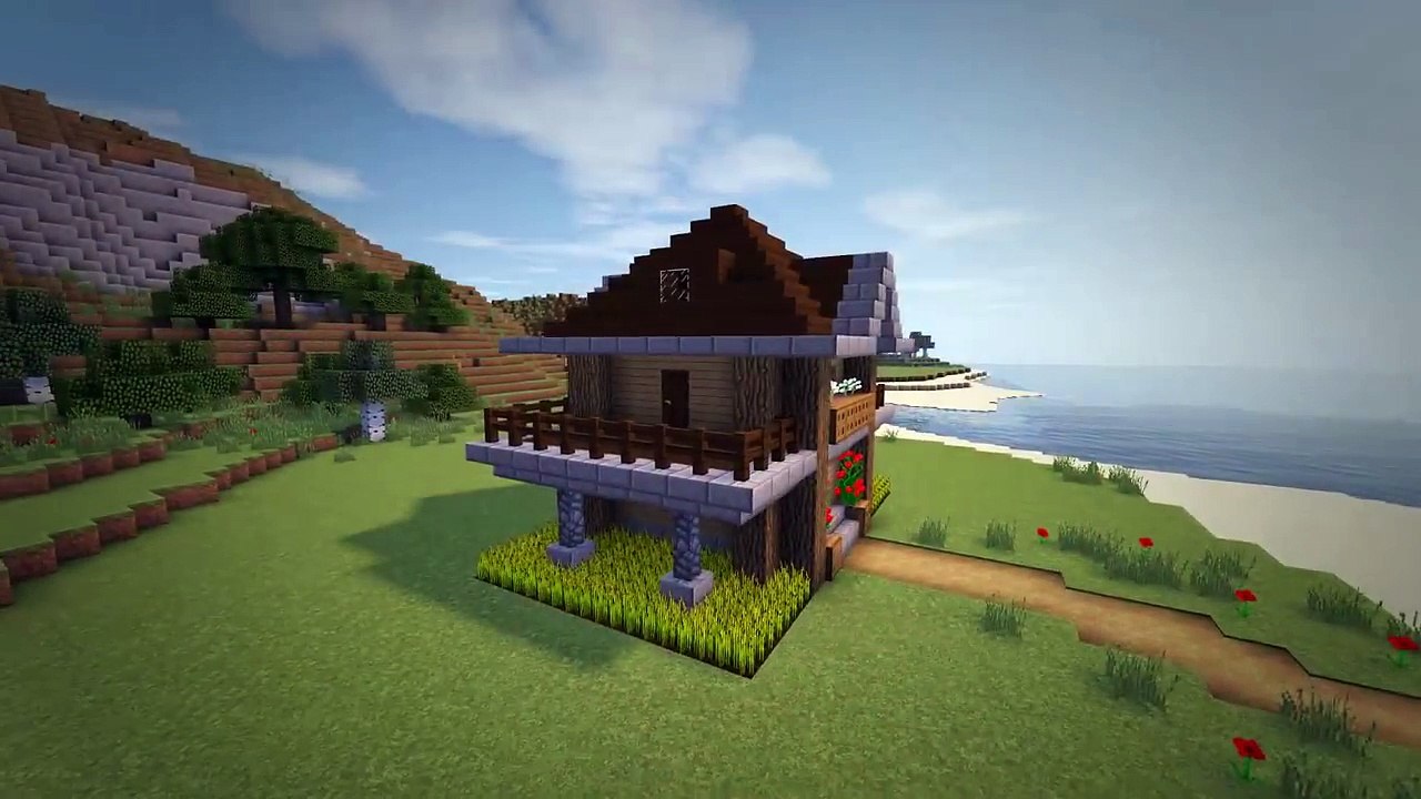minecraft how to build a survival starter house tutorial 6