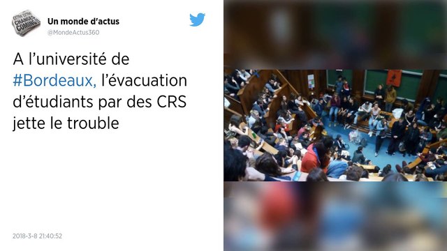 Bordeaux. La fac sous tension après l'évacuation musclée des étudiants par les CRS.