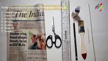 DIY: Recycled Newspaper Temple at Home -Mandir for Pooja