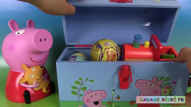 Peppa Pig Surprises Boîte à outils Kinetic Sand Toolbox Chupa Chups Sable Magique et Œufs Surprise