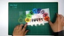 How to make a happy birthday pop up card greeting card DIY (tutorial   free pattern)