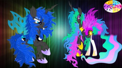 My Little Pony Transform Princess Luna Celestia Cadence Mane 6 Changelings - Coloring Book For Kids