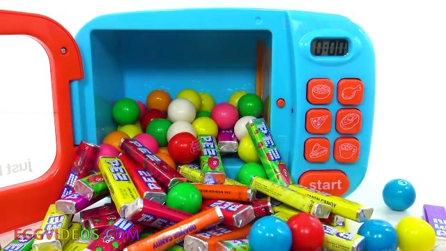 Learn Colors PEZ Compilation Disney Mickey Mouse Clubhouse Microwave Finger Family Nursery Rhymes