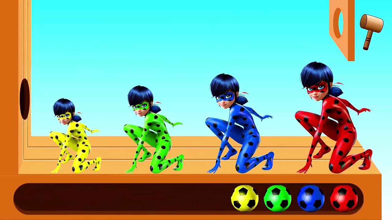 ميراكولوس و الكرات الملونة - تعليم الألوان للأطفال مع الفتاة الدعسوقة مارينيت  Miraculous